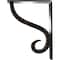 Ekena Millwork Ashford Triple, Wrought Iron Bracket, (Triple center brace), Antiqued Warm Silv 2"W  x 5 1/2"D x 8"H BKTM02X05X08TASAWS - alternate 2